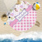 Princess & Diamond Print Round Beach Towel Lifestyle