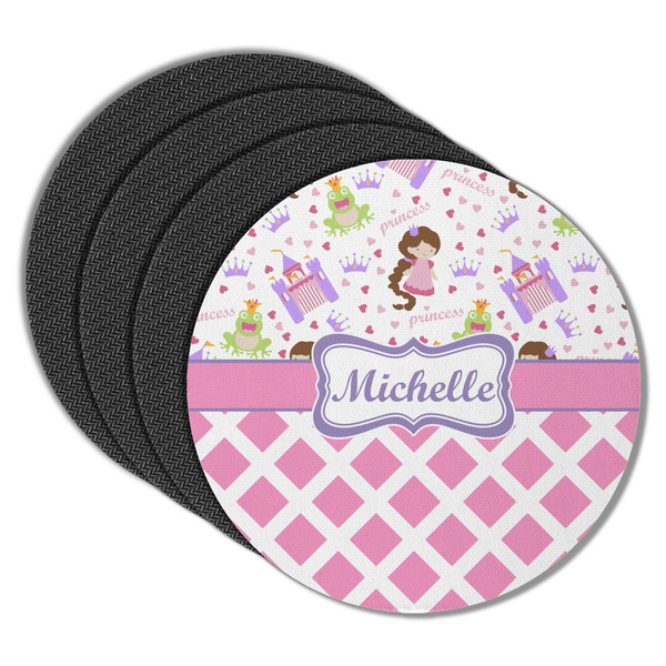 Princess & Diamond Print Round Coaster Rubber Back - Main