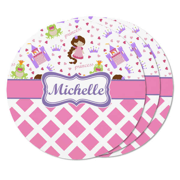Princess & Diamond Print Round Fridge Magnet - THREE