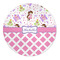 Princess & Diamond Print 5' Round Indoor Area Rug (Personalized)