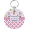 Princess & Diamond Print Round Keychain (Personalized)