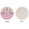 Princess & Diamond Print Round Linen Placemats - APPROVAL (single sided)