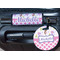 Princess & Diamond Print Round Luggage Tag & Handle Wrap - In Context