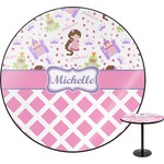 Princess & Diamond Print Round Table - 30" (Personalized)