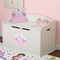 Princess & Diamond Print Round Wall Decal on Toy Chest