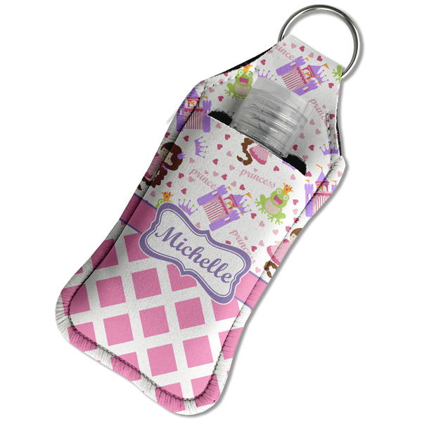 Princess & Diamond Print Sanitizer Holder Keychain - Large in Case