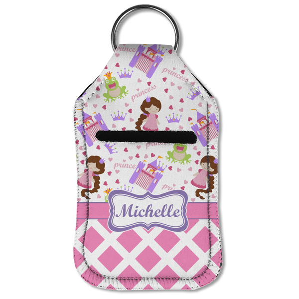 Princess & Diamond Print Sanitizer Holder Keychain - Small (Front Flat)