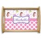 Princess & Diamond Print Natural Wooden Tray - Small (Personalized)