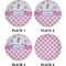 Princess & Diamond Print Set of Appetizer / Dessert Plates (Approval)