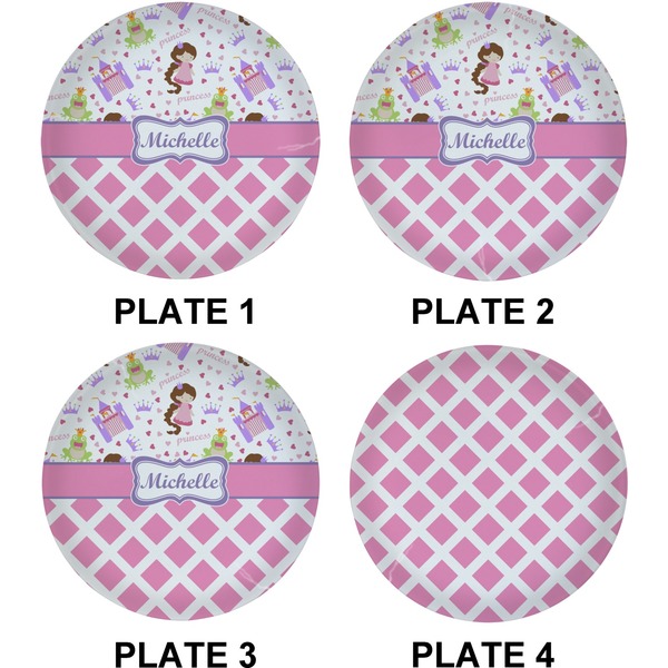 Princess & Diamond Print Set of Lunch / Dinner Plates (Approval)