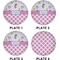Princess & Diamond Print Set of Lunch / Dinner Plates (Approval)