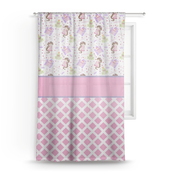 Custom Princess & Diamond Print Sheer Curtain - 50"x84"