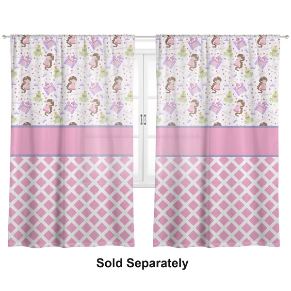 Princess & Diamond Print Personalized Sheer Curtains