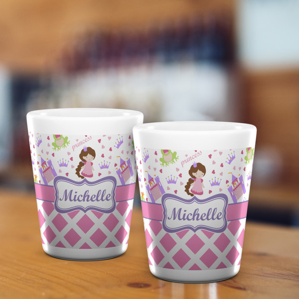 Princess & Diamond Print Shot Glass - White - LIFESTYLE