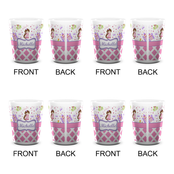 Princess & Diamond Print Shot Glass - White - Set of 4 - APPROVAL