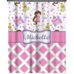 Princess & Diamond Print Extra Long Shower Curtain - 70"x84" (Personalized)