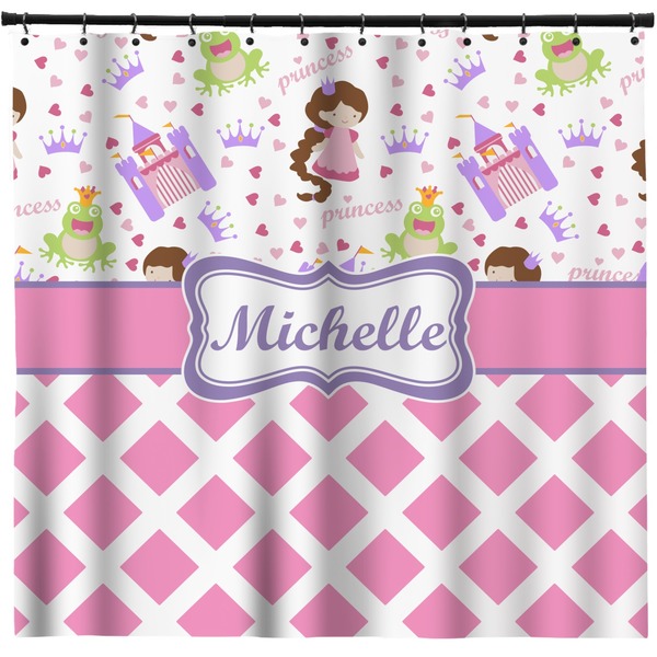 Custom Princess & Diamond Print Shower Curtain - Custom Size (Personalized)