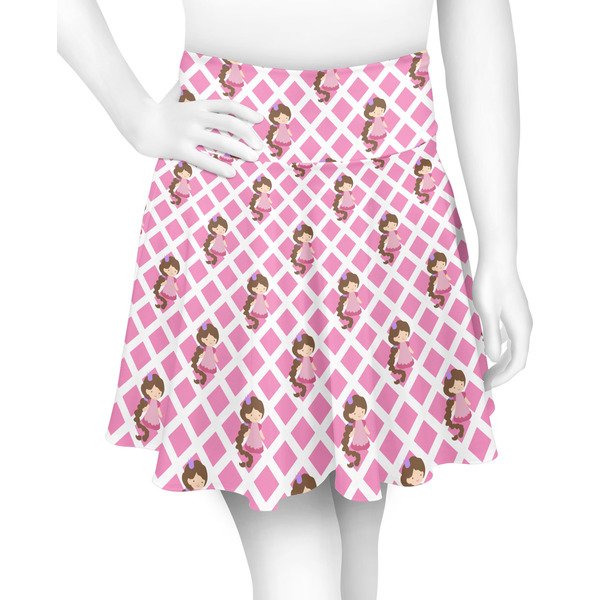 Custom Princess & Diamond Print Skater Skirt - X Large