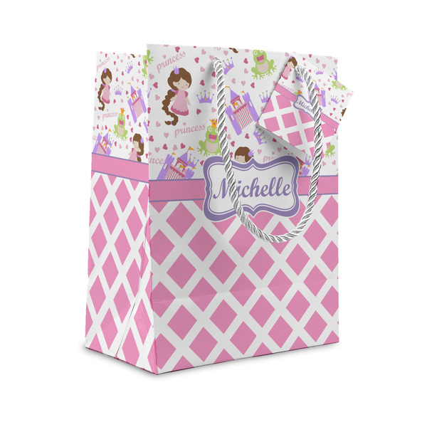 Custom Princess & Diamond Print Gift Bag (Personalized)