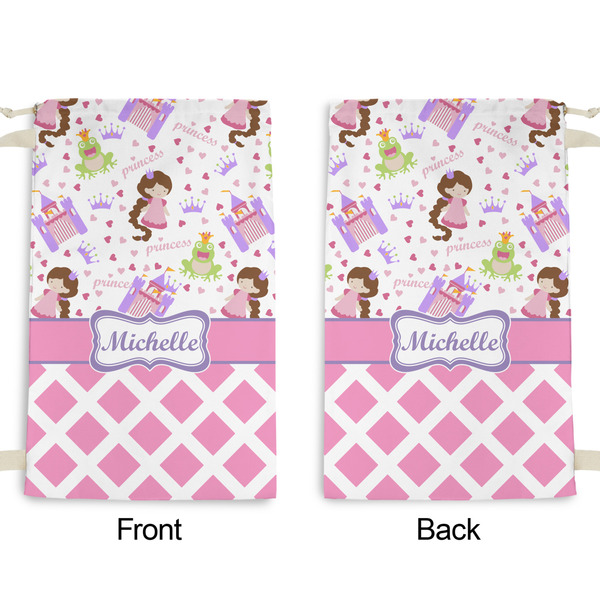Princess & Diamond Print Small Laundry Bag - Front & Back View