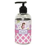 Princess & Diamond Print Plastic Soap / Lotion Dispenser (8 oz - Small - Black) (Personalized)