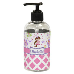 Princess & Diamond Print Plastic Soap / Lotion Dispenser (8 oz - Small - Black) (Personalized)