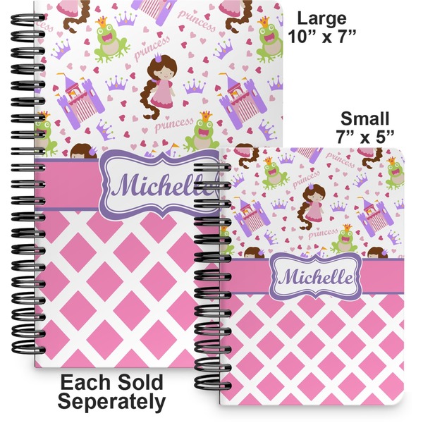 Princess & Diamond Print Spiral Journal - Comparison