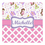 Princess & Diamond Print Square Decal - XLarge (Personalized)