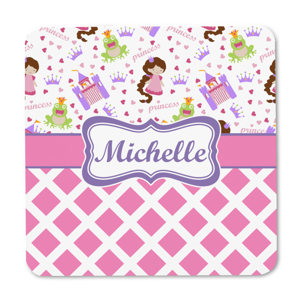 Princess & Diamond Print Square Fridge Magnet - FRONT