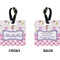 Princess & Diamond Print Square Luggage Tag (Front + Back)