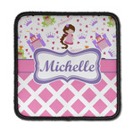 Princess & Diamond Print Iron On Square Patch w/ Name or Text