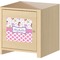 Princess & Diamond Print Square Wall Decal on Wooden Cabinet