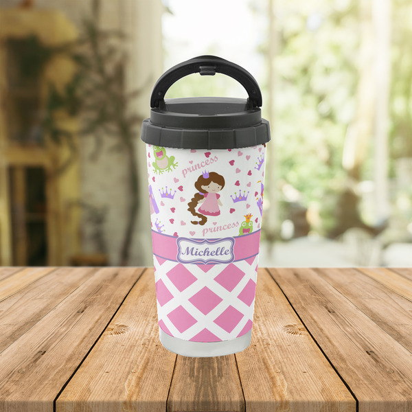 Princess & Diamond Print Stainless Steel Travel Cup Lifestyle