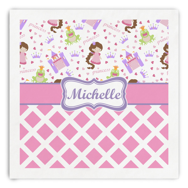 Custom Princess & Diamond Print Paper Dinner Napkins (Personalized)