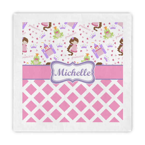 Custom Princess & Diamond Print Decorative Paper Napkins (Personalized)
