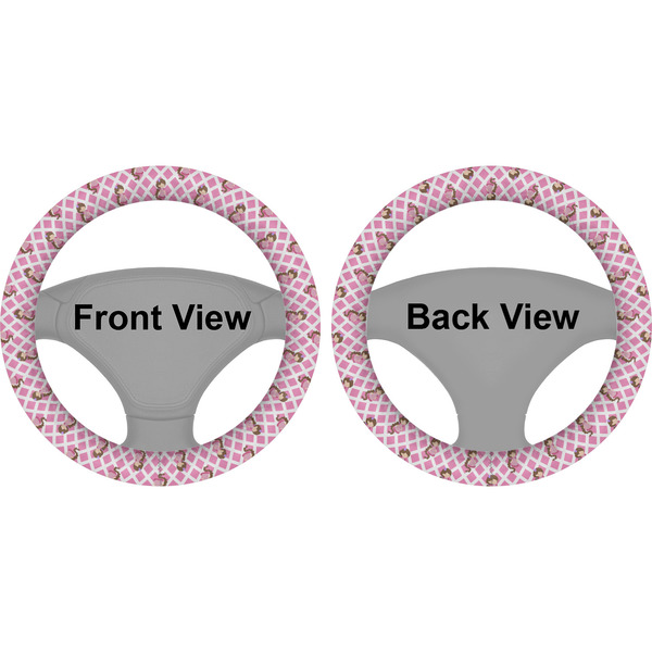 Princess & Diamond Print Steering Wheel Cover- Front and Back
