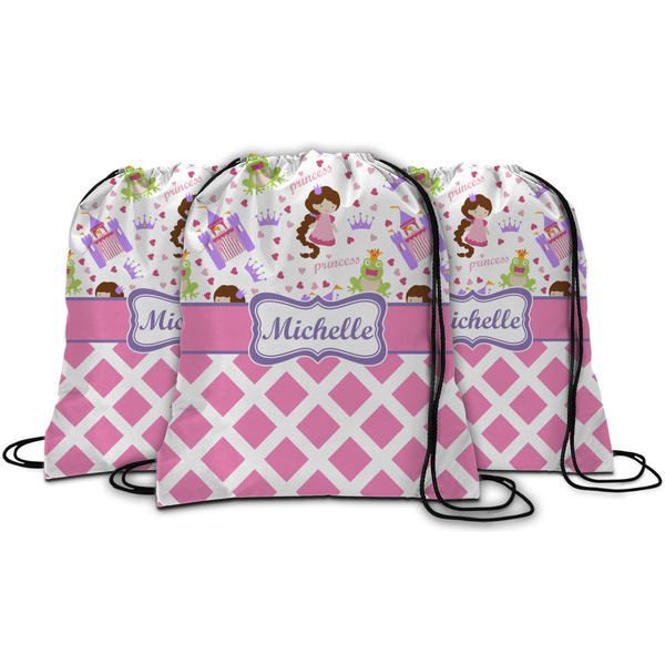 Princess & Diamond Print String Backpack - MAIN