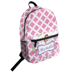 Princess & Diamond Print Student Backpack (Personalized)