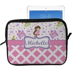 Princess & Diamond Print Tablet Case / Sleeve - Large (Personalized)