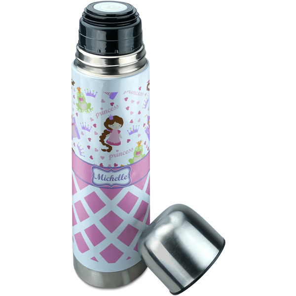 Princess & Diamond Print Thermos - Lid Off