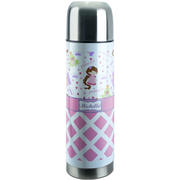 Custom Princess & Diamond Print Stainless Steel Thermos (Personalized)