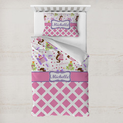 Princess & Diamond Print Toddler Bedding Set - With Pillowcase (Personalized)