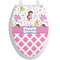 Princess & Diamond Print Toilet Seat Decal - Elongated (Personalized)
