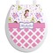 Princess & Diamond Print Toilet Seat Decal (Personalized)