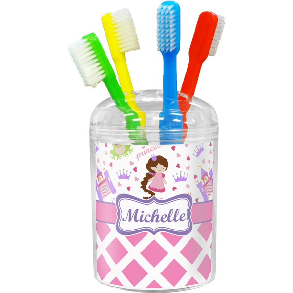 Custom Princess & Diamond Print Toothbrush Holder (Personalized)