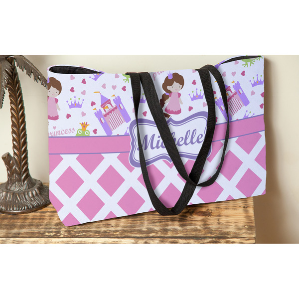Princess & Diamond Print Tote w/Black Handles - Lifestyle View