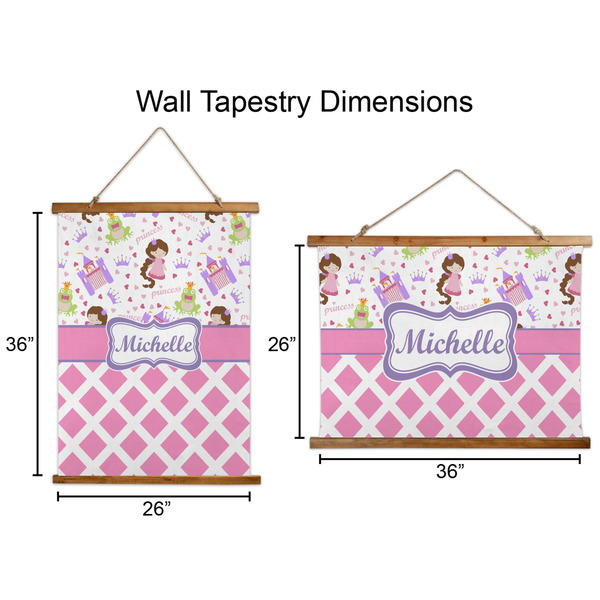 Princess & Diamond Print Wall Hanging Tapestries - Parent/Sizing