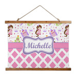 Princess & Diamond Print Wall Hanging Tapestry - Wide (Personalized)