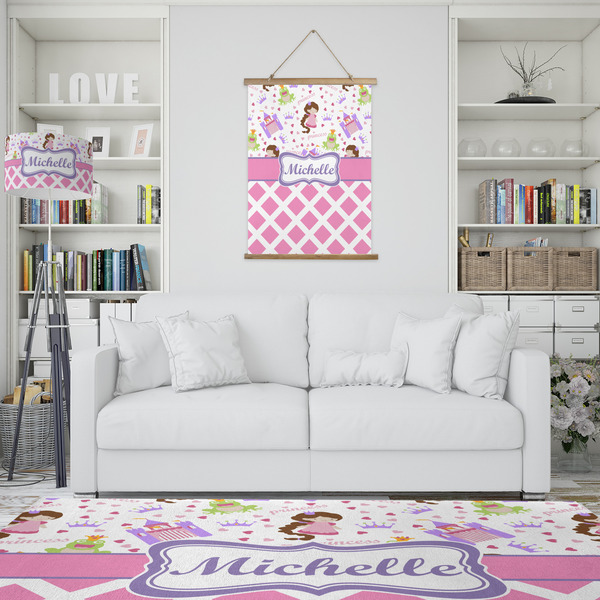 Princess & Diamond Print Wall Hanging Tapestry - Portrait - IN CONTEXT