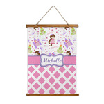 Princess & Diamond Print Wall Hanging Tapestry - Tall (Personalized)